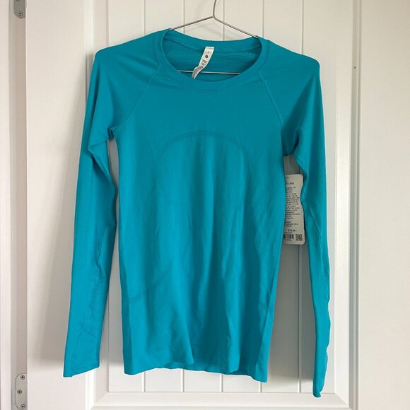 NWT Lululemon Swiftly Tech Long Sleeve T-Shirt Turquoise Tide - Picture 2 of 8